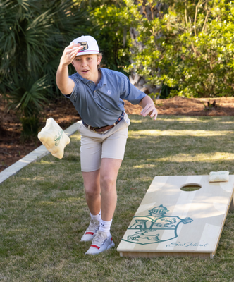 Load image into Gallery viewer, Designer Series Cornhole with Custom Bags - Treated Birch Plywood