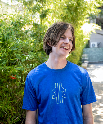 Load image into Gallery viewer, Outlined Giving Tree Tee - Royal Frost / Reflex Yellow