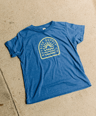 Load image into Gallery viewer, Terrain Window Youth Tee - Royal Blue / Reflex Yellow