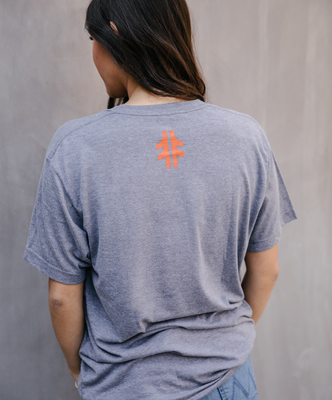 Load image into Gallery viewer, The "Autside" Tee - Heather Grey / White