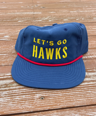 Load image into Gallery viewer, &quot;Let&#39;s Go Hawks&quot; Roper Pinch Snapback